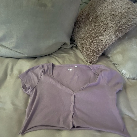 Pacsun purple button up top - Picture 3 of 3